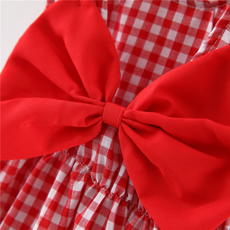 Baby Gingham Dress with A Bow
