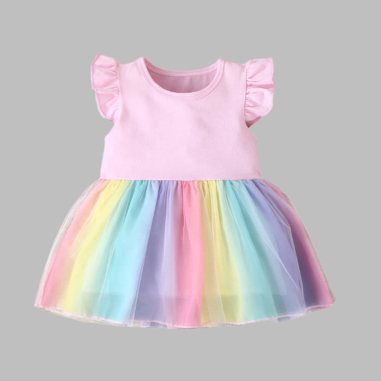 Baby Dress Pastel Rainbow