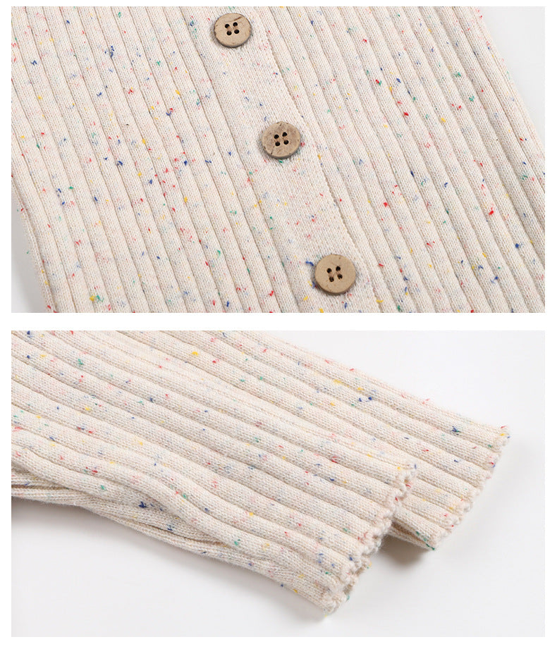 Knitted Ribbed Button Down Onesie