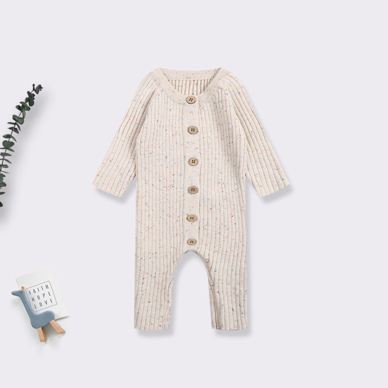 Knitted Ribbed Button Down Onesie