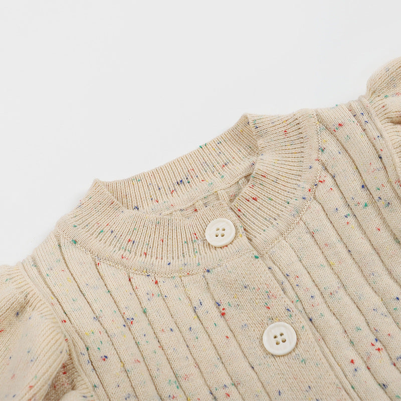 Knitted Onesie With Frill Design