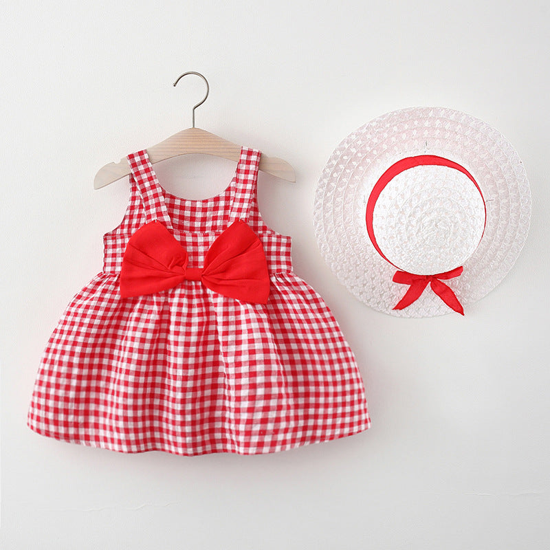 Baby Gingham Dress with A Bow