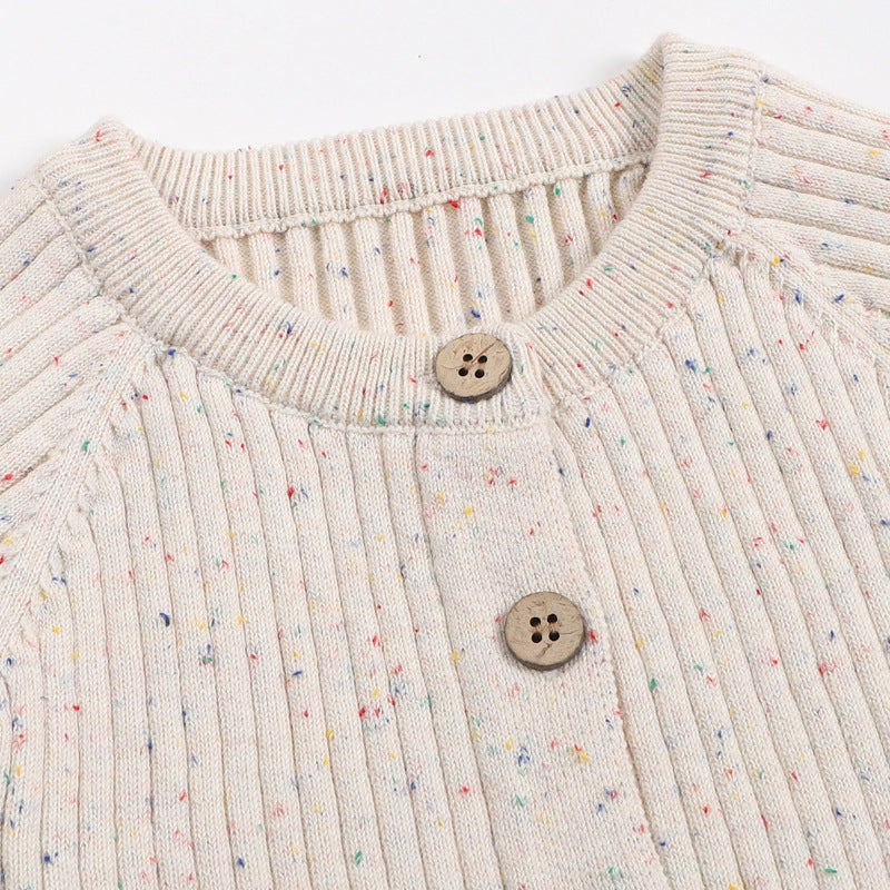 Knitted Ribbed Button Down Onesie