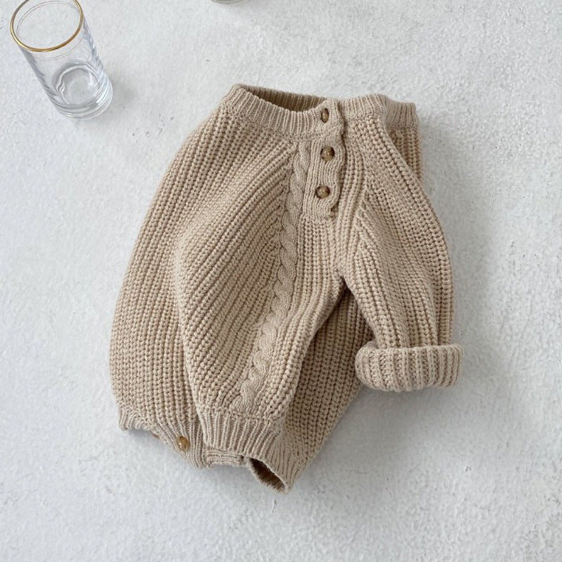 Baby Knitted Long Sleeve Romper