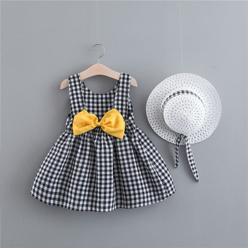 Baby Gingham Dress with A Bow