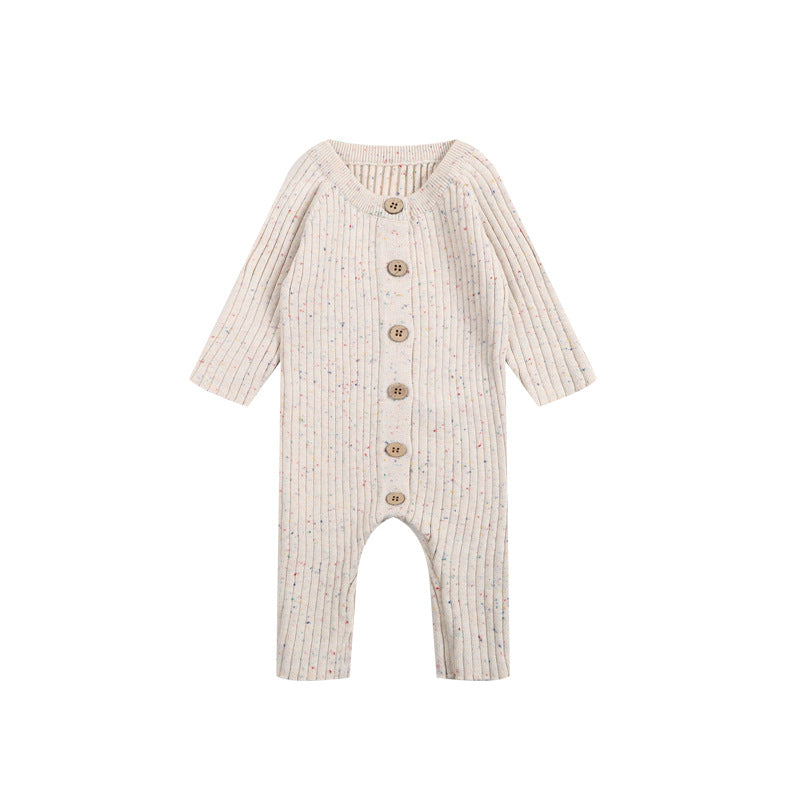 Knitted Ribbed Button Down Onesie
