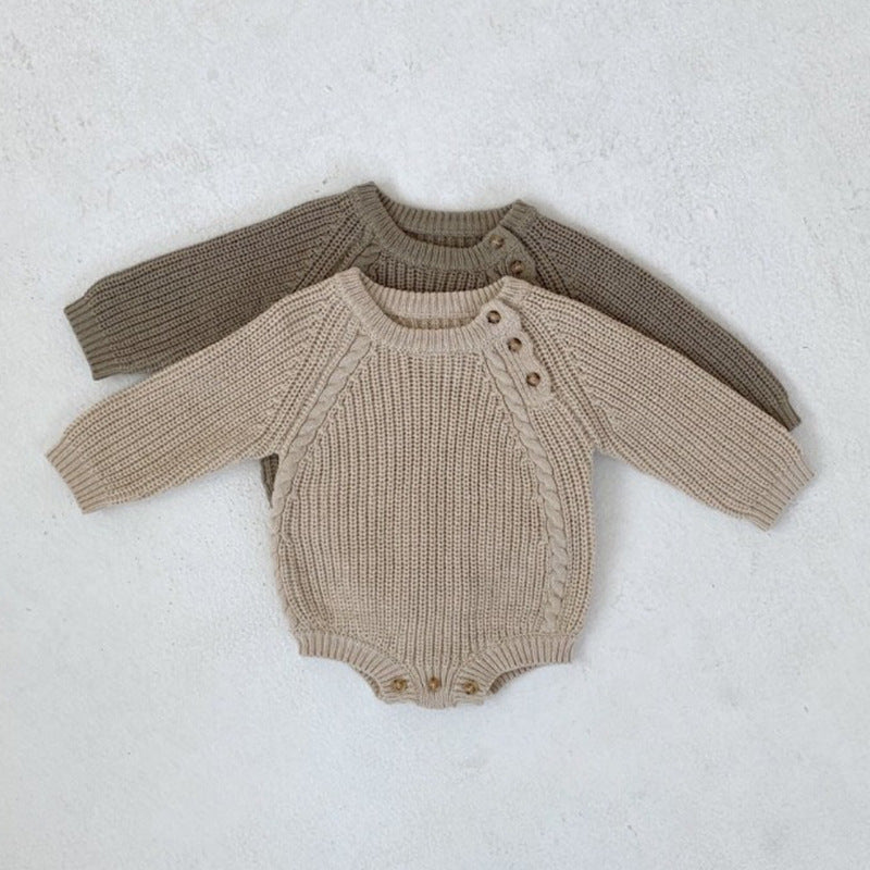 Baby Knitted Long Sleeve Romper