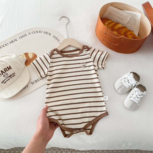 Baby Short Sleeve Romper Stripe Design