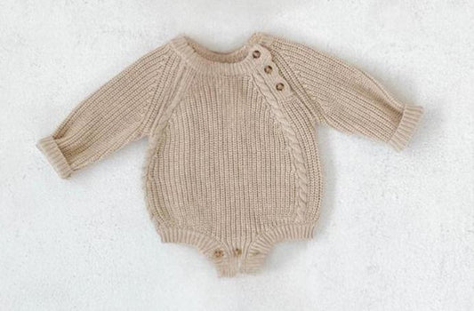 Baby Knitted Long Sleeve Romper